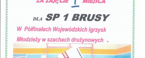Szachiści SP1 Brusy w finale wojewódzkim!